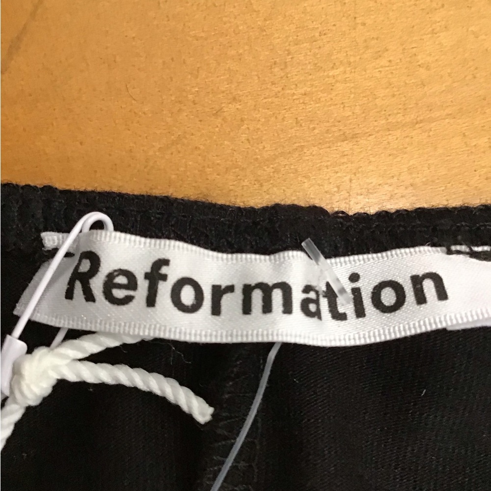 Reformation Black Asymmetrical Halter Top - Picture 4 of 5